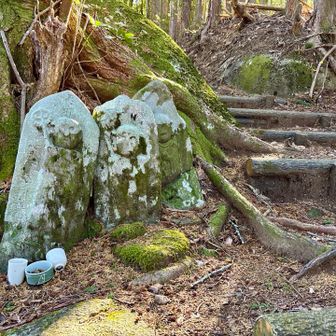 寄り添う お地蔵さん が見守ってくれています。
可愛らしい🎵
