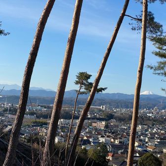 富士山とあきる野市街と多摩の山々
