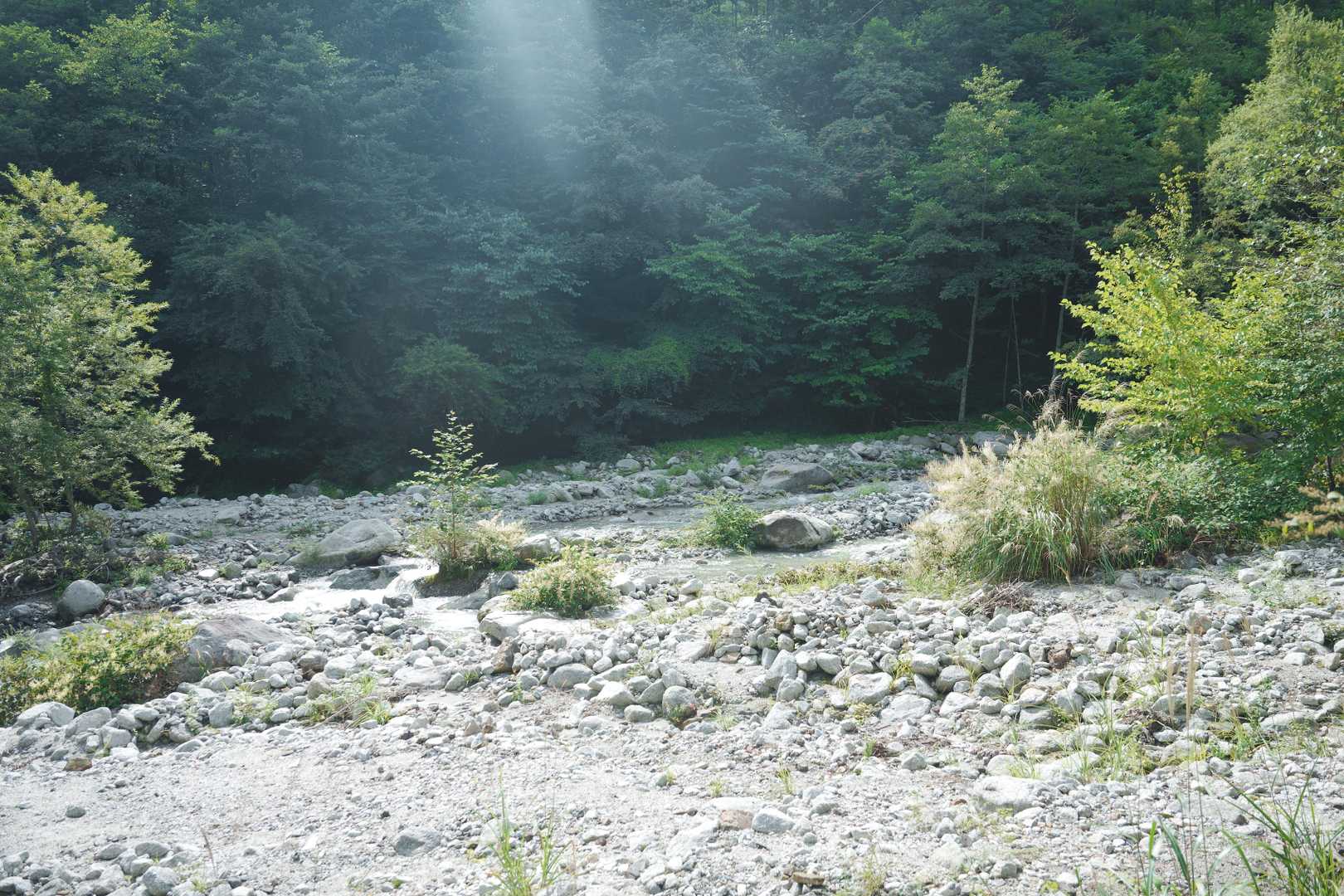 川は渡渉してショートカット