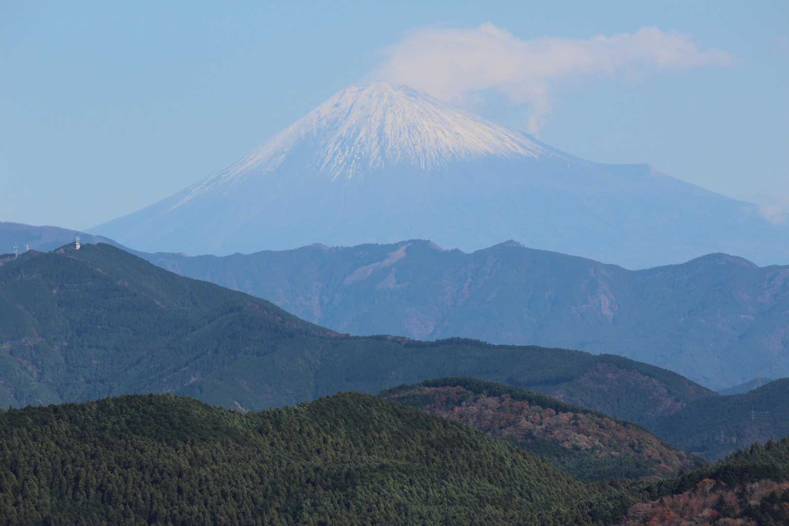 展望所から望む富士山