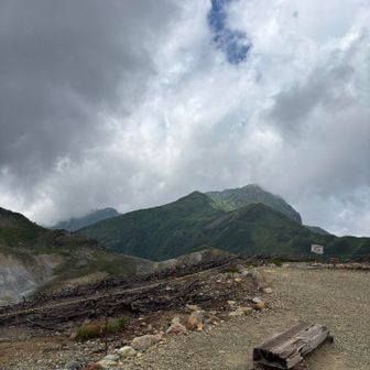 雷鳥荘前から奥大日岳方面