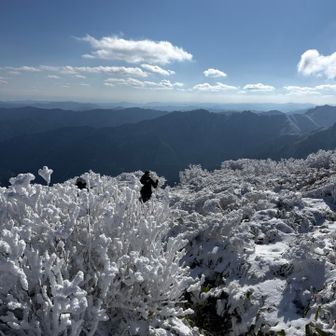 南斜面を笹ヶ峰南登山口に下ります