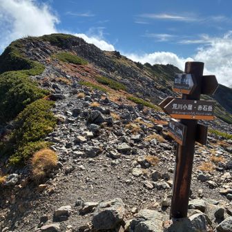 前岳手前の分岐点