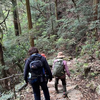 青谷道で下山です。