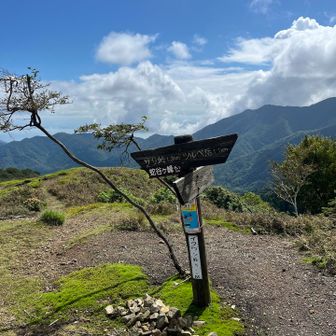 イクワタ峠到着、蛇谷ヶ峰まで6.1キロ、涼しい時期に行ってもいいかも
