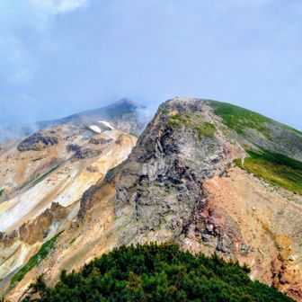 立ち入り禁止区域の上ホロカメットクの山頂に人がいました
調査の人かな