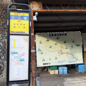 東日原バス停でゴール❗️
疲れたー❗️
けど、良い山行でした❗️