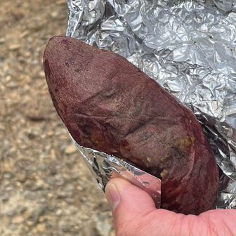 展望台で差し入れの焼き芋🍠をよばれて😋