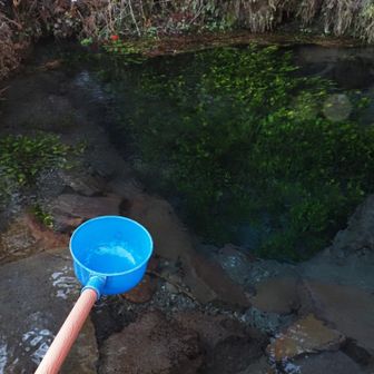 ここは日本100名水。味わって？いただきます。