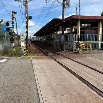 レトロな単線駅