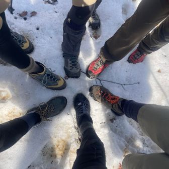 今日は6人で登山♡
また雪踏めたね