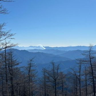 扇山の山火事？朝よりも煙多い気がする