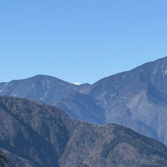 ちょこっと見える上河内岳