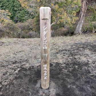 シダンゴ山の標柱。