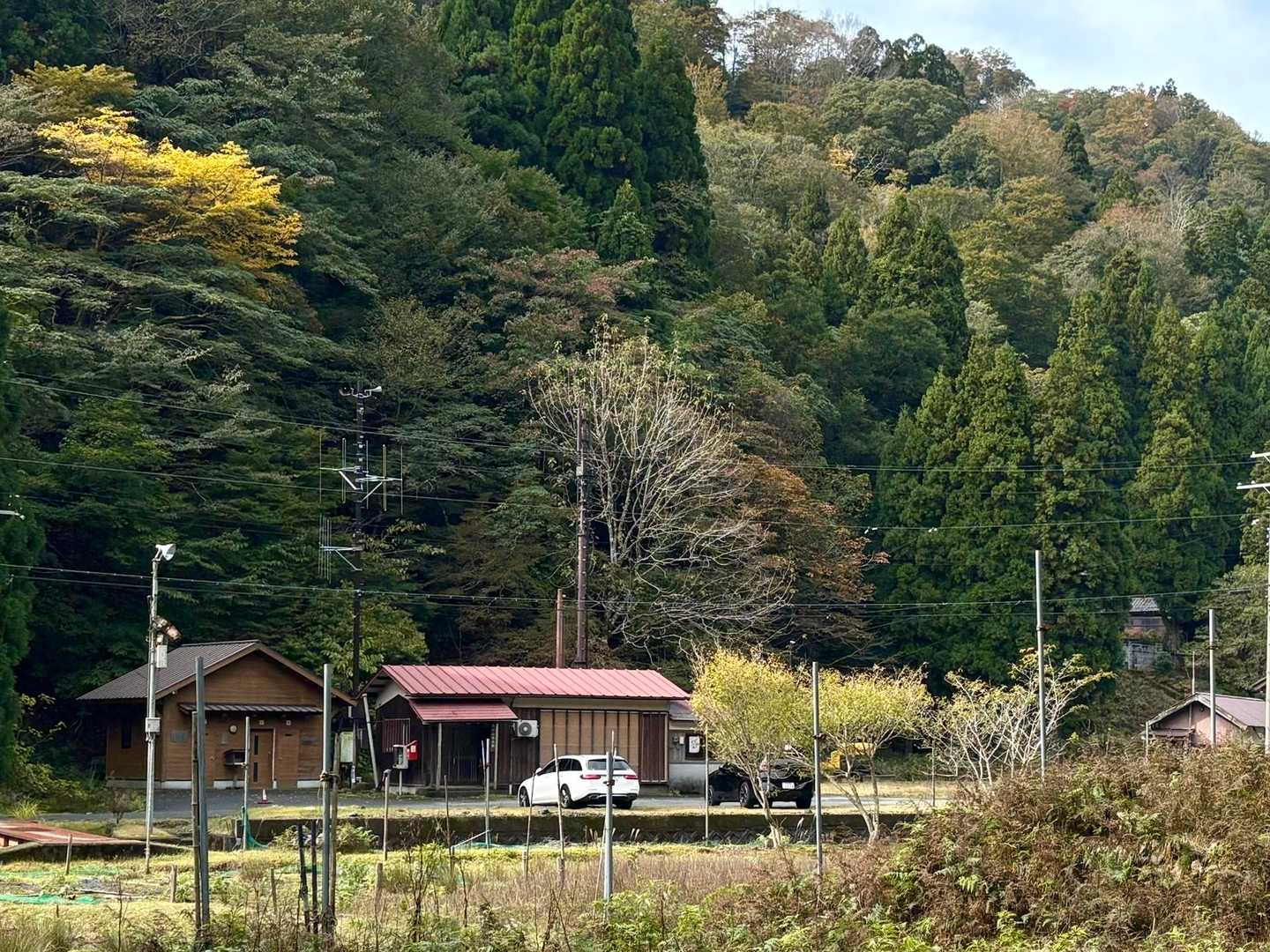 無事スタート地点の🚏木地山前バス停前へ戻って来ました🤗