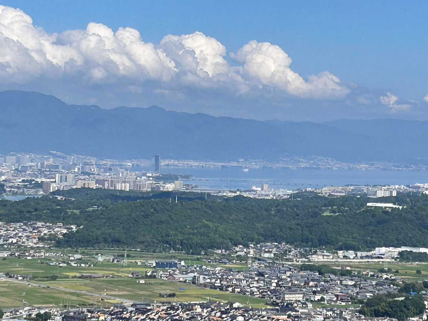 琵琶湖見えて