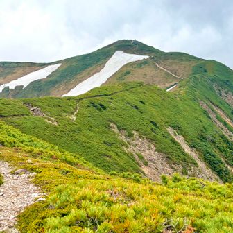 じゃあ
東側の稜線を進み別山へ👆
山道が丸見えって嬉しいね🥳