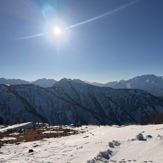 薬師岳やら針ノ木やらわしゃわしゃ見える