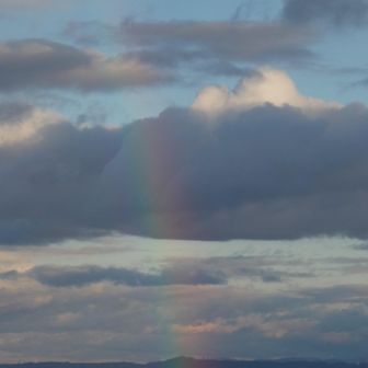すごく近くにかかっているように感じるのは気のせいか🌈