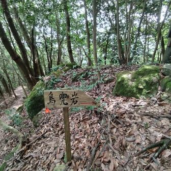 5分程度の鳥兜岩へ