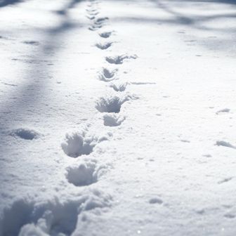 たぶんカモシカの足跡🐾