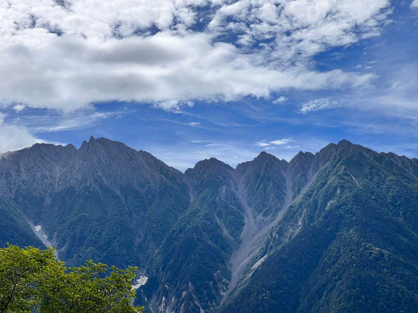 まだ雲はかかってない穂高