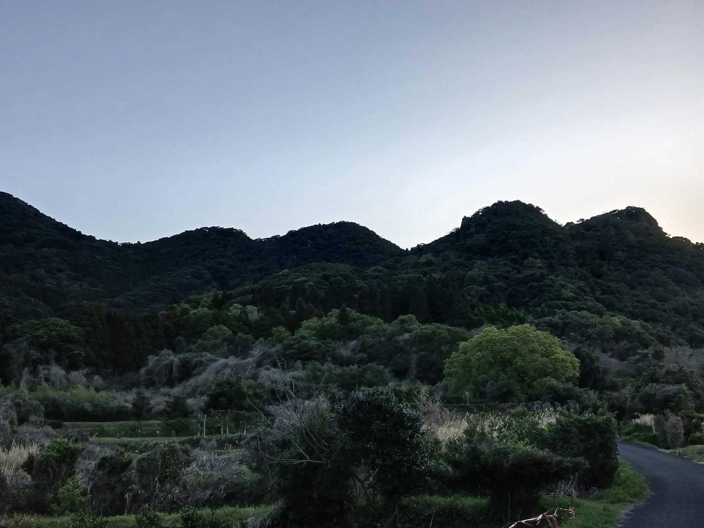 今から登る山並