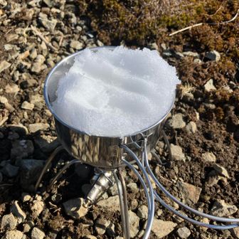 やってみたかった雪でお湯沸かすやつ