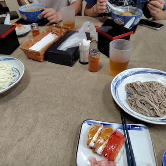 そば（うどん）
歩いたので炭水化物多め