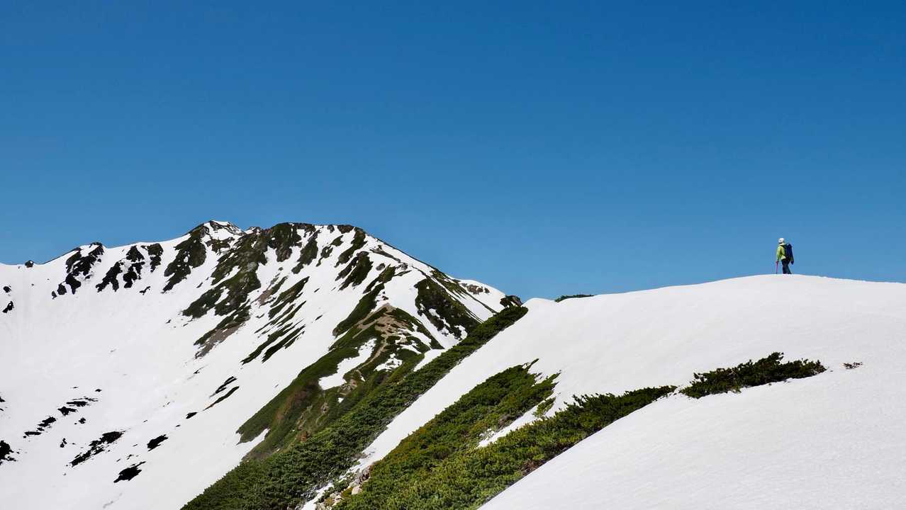 仙丈ヶ岳、残雪期テン泊 の写真 17