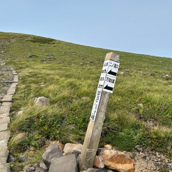 左にいくと湖の横を通るまきみち