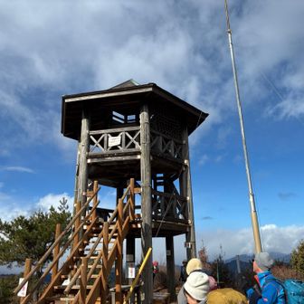 展望は良いけれど寒い！もう少しゆっくりしたかったのですが　高木山　山頂標識が見当たりません