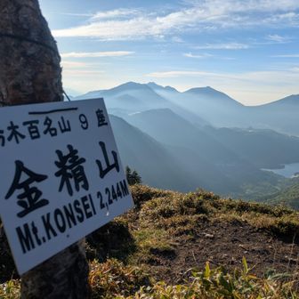 しんどい急登を終え山頂から日光ファミリー