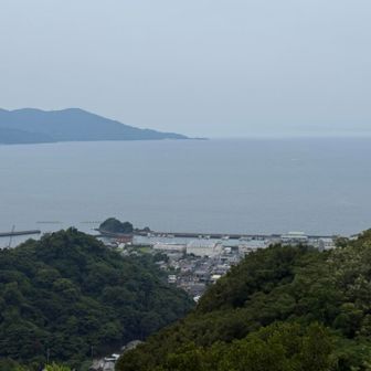 開放感のある場所に出ました。
「静浦漁港」が見えます。
