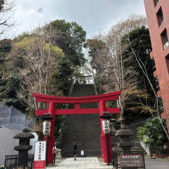 愛宕山、愛宕神社の階段。