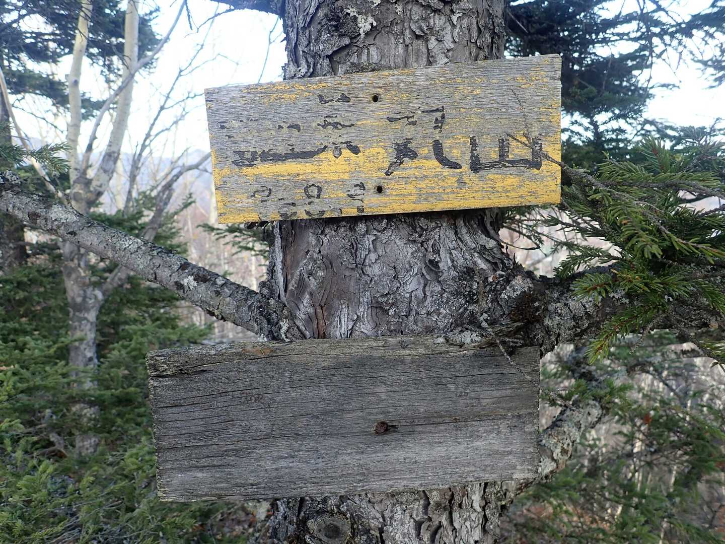 留辺蘂 丸山 と書いてあるはず
ネットで読める看板見ました