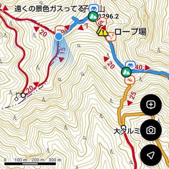 往路、子持山からドコモ子持無線中継所へ。
分岐。