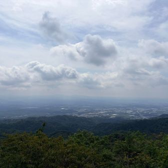下りの展望台も大賑わいで、風が少し気持ち良い🌪️