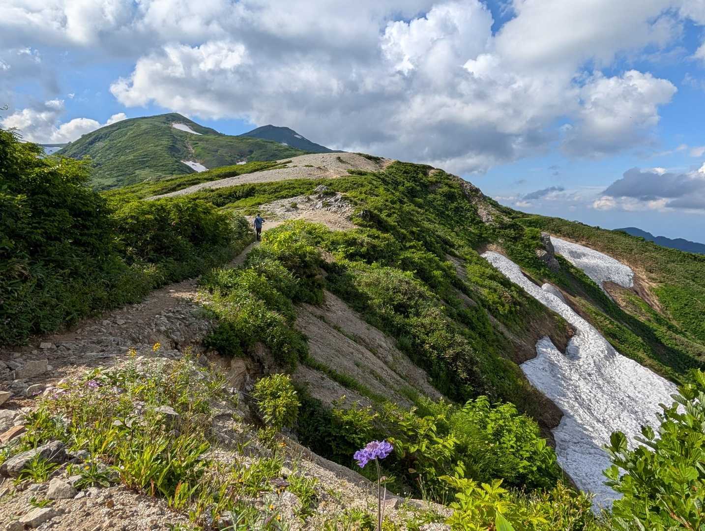 御沢登山口-横峰-剣ヶ峰-三国岳-草履塚-飯豊山神社-飯豊 往復コースの写真