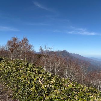 分かり難いが妙高山、火打山、焼山だと思う