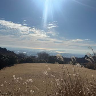 山頂は広々✨️スタート時曇ってた空も回復☁️