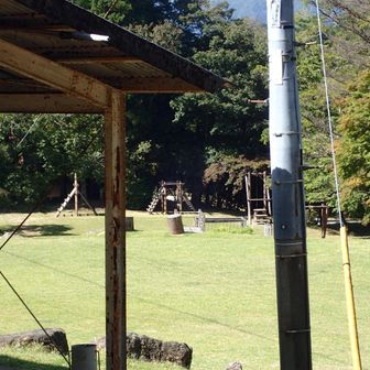 キャンプ場⛺️には遊具もあるヨ❗️