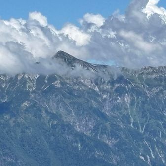 笠ヶ岳が顔を出してくれた⛰️
