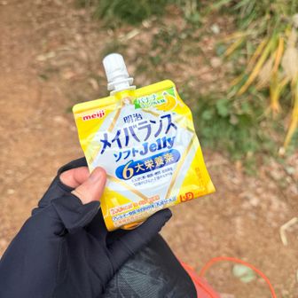 ここでお腹空いたが疲労で固形物は受け付けない人用(わたし)のメイバランスソフト
バナナとイチゴが常温でも美味しい