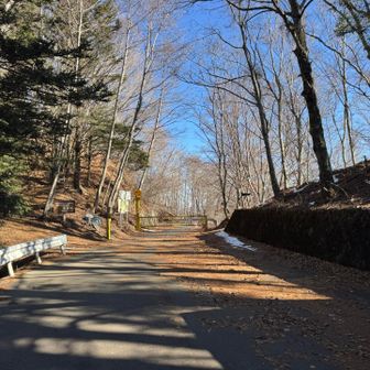 舗装道路も雪があったりなかったりと、一度チェンスパを取ると面倒で、転ばないように雪の上を慎重に歩いた😆
ここにも路肩駐車ができるみたいで、車が停まっていた😅
ここに停められると、黒岳に登るのに楽なはず😅
常に楽を求める自分🤭
