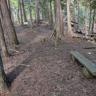 城山山頂手前にベンチらしきのあります