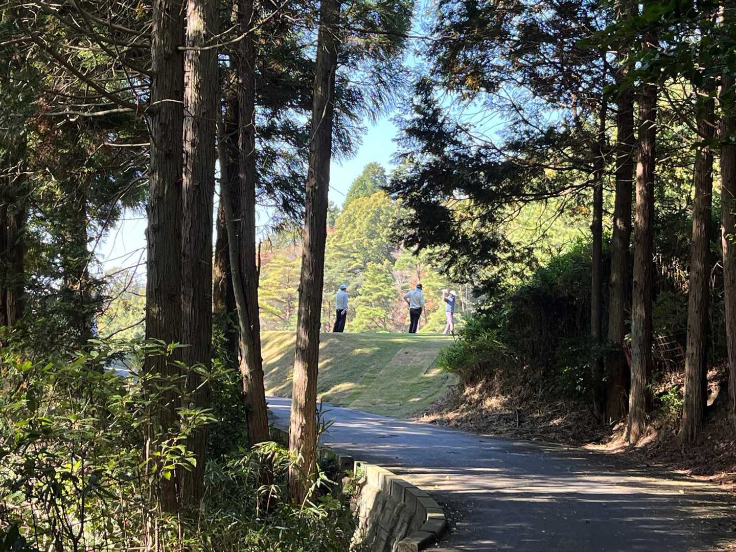 またまたゴルフ場横切る
ティーショットの真っ最中🏌️
楽しそー🎶

最近登山ばっかりでゴルフいってないなー