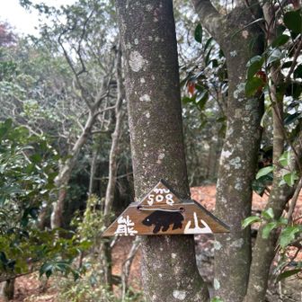 熊山山頂、眺望なし