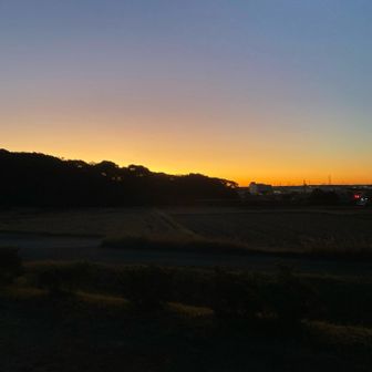 梅田親水公園での日の出前