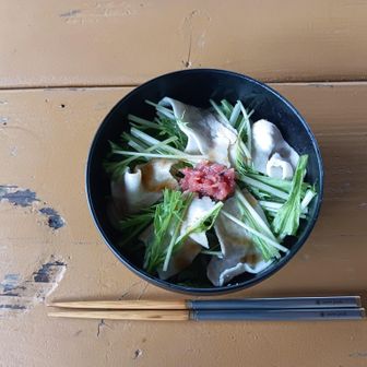 今日の山ごはんは梅豚冷しゃぶうどん。安定の流水麺で、具材を盛ってタレをかけるだけで完成。さっぱりひんやりして美味しゅうございました😋